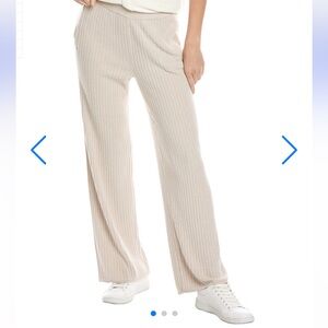 NWT Barefoot Dreams CozyChic Ultra Lite Ribbed Rolled Edge Pant in Bisque XS